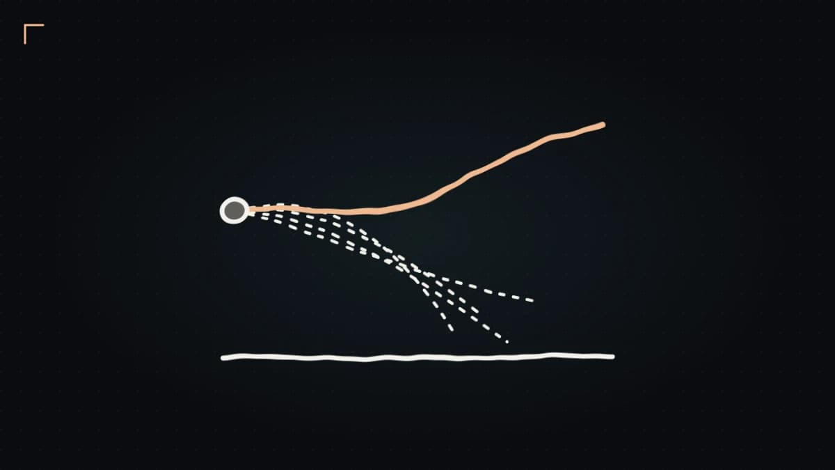 Hand-drawn trading paths fading out while one disciplined path keeps rising